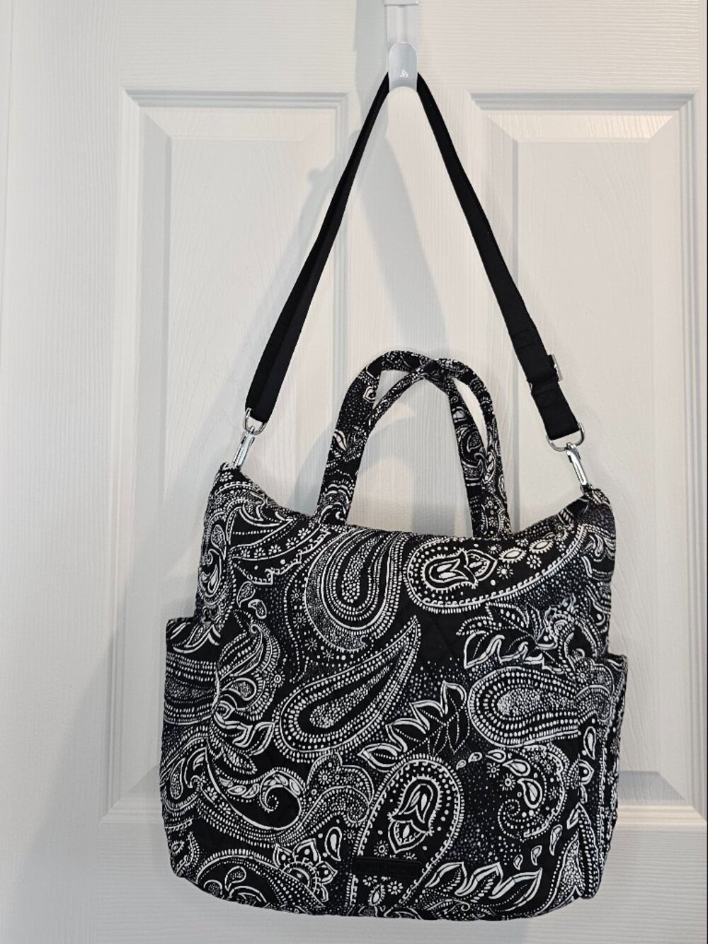 Vera Bradley Medium Zip Top Tote Stellar Paisley Shoulder Bag Purse Crossbody